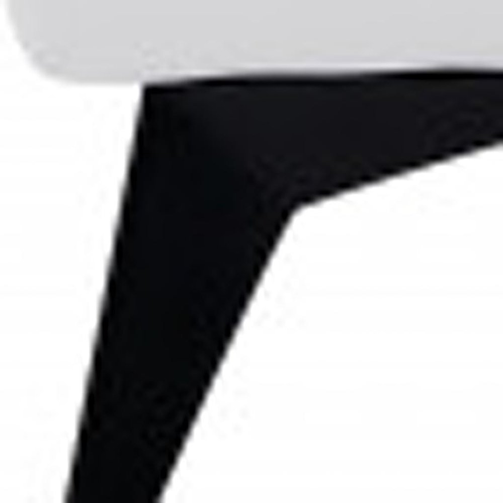 65" White And Black Italian Leather Power Reclining Loveseat