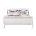 White Wood Full Bed Frame on a white background