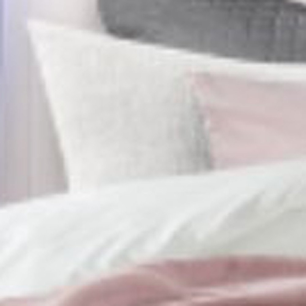 White Wood Lighted Full Bed Frame