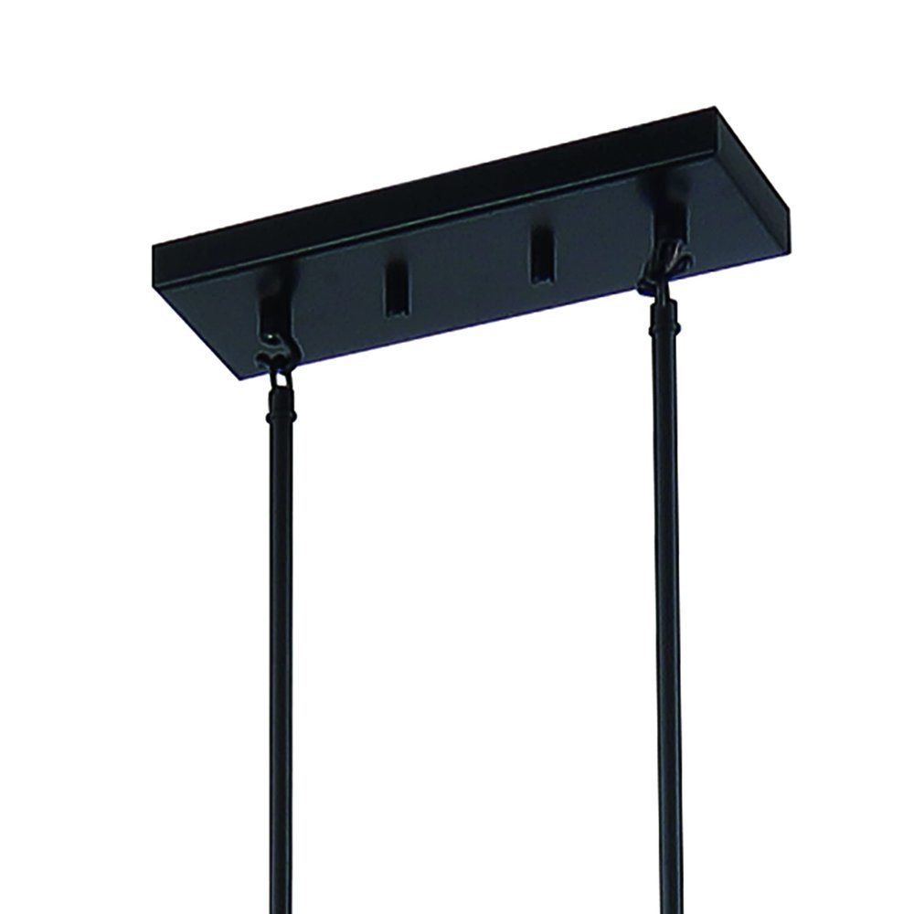 Brown And Black Kitchen Island Five Light Metal Dimmable Chandelier on a white background