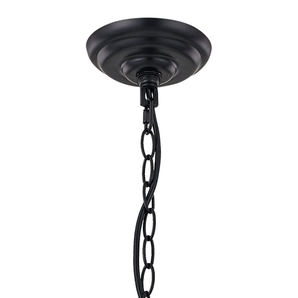 Brown And Black Candle Style Twelve Light Metal Dimmable Chandelier on a white background