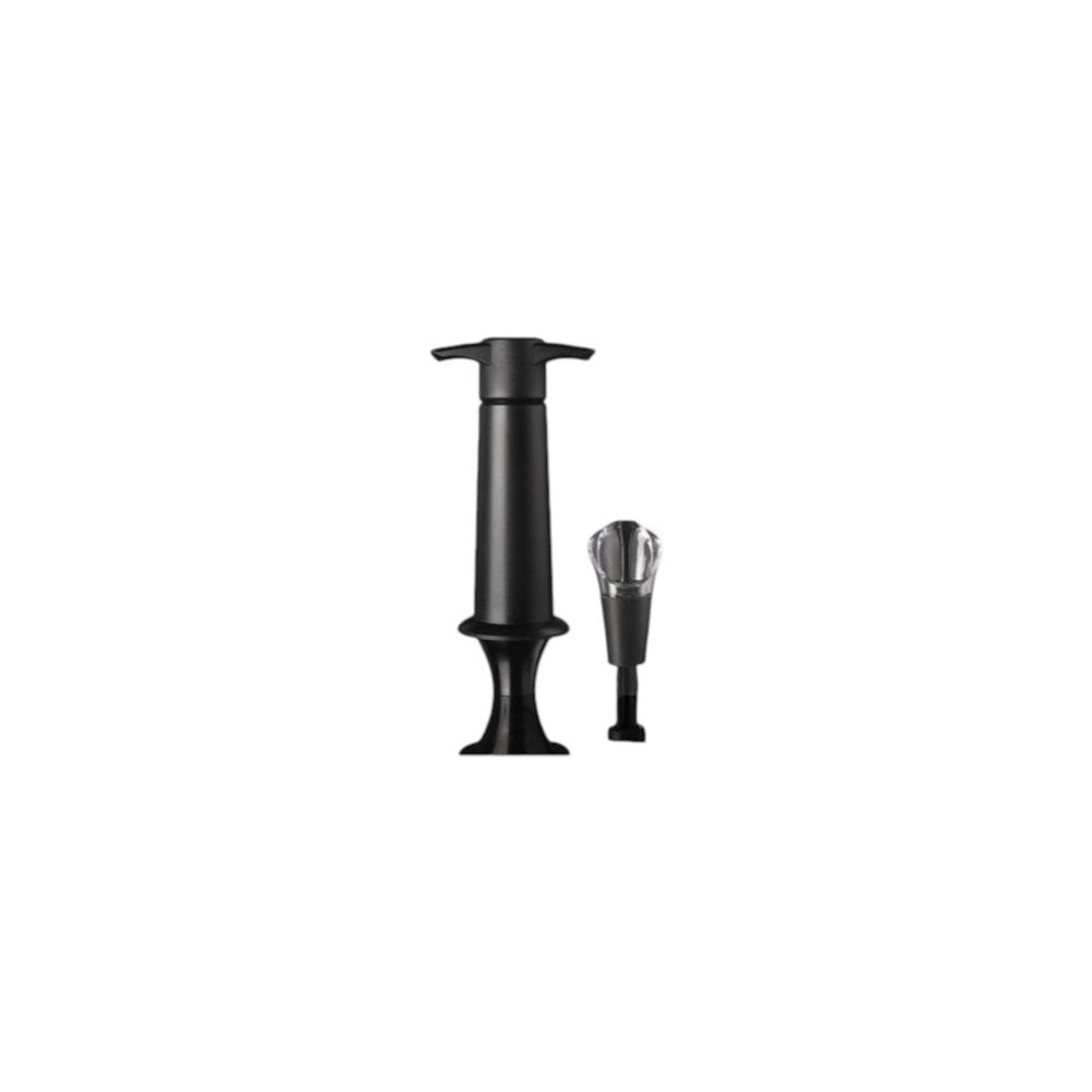 9" Black Plastic Wine Tool Set Refrigerator Safe
