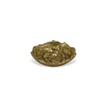 5" Gold Novelty Metal Handmade Tray. Serving bowl isolated on a plain white background, in a gold metal finish.