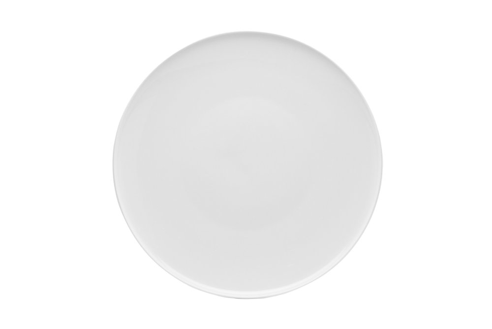 White Six Piece Porcelain Service For Six Salad Plate Set on a white background