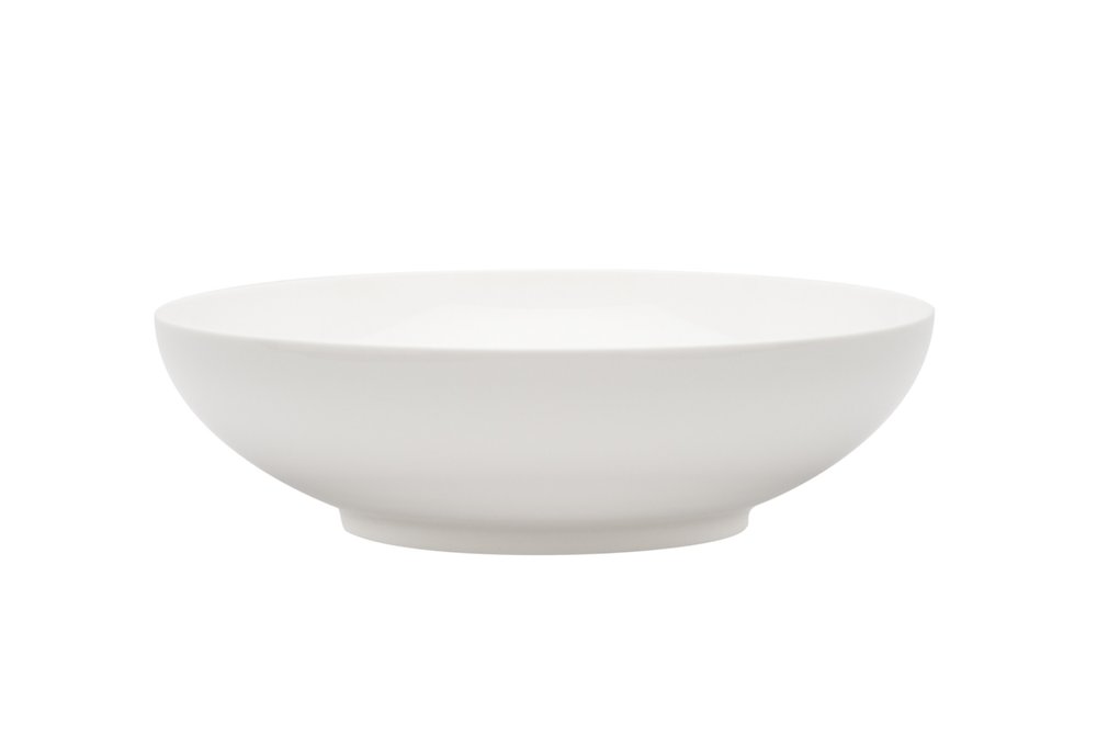 White Six Piece Porcelain Service For Six Bowl Set - 2.75" H x 7.75" W x 7.75" D