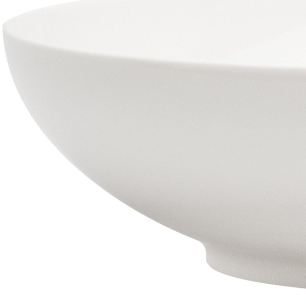 White Six Piece Porcelain Service For Six Bowl Set - 2.75" H x 7.75" W x 7.75" D