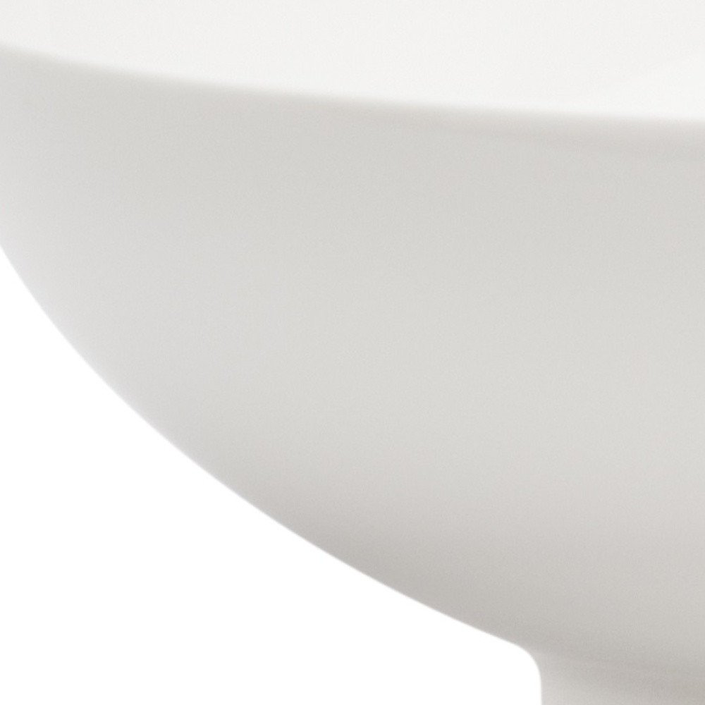 White Six Piece Porcelain Service For Six Bowl Set - 2.75" H x 7.75" W x 7.75" D
