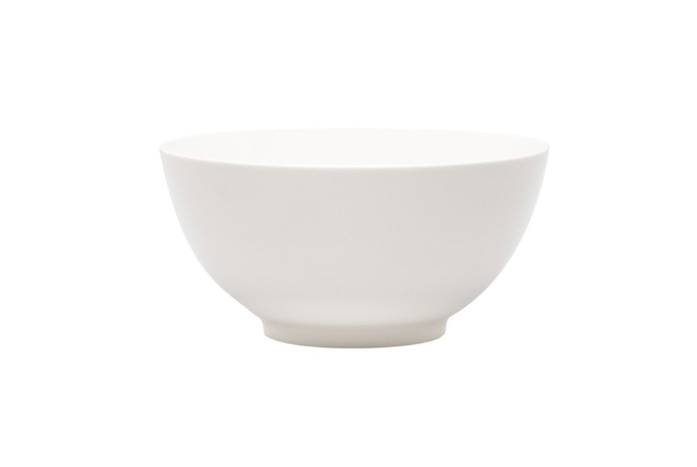 White Porcelain Large Round Serve Bowl on a white background
