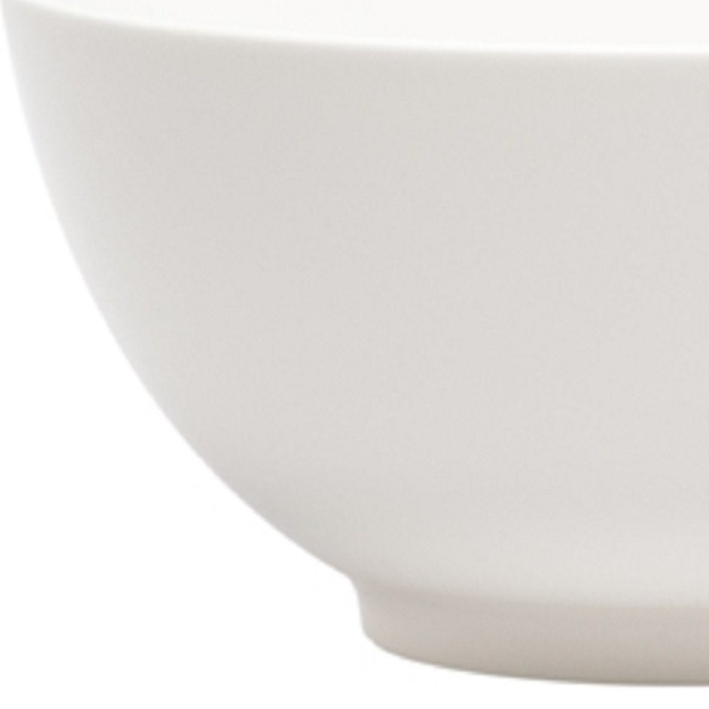 White Porcelain Large Round Serve Bowl on a white background