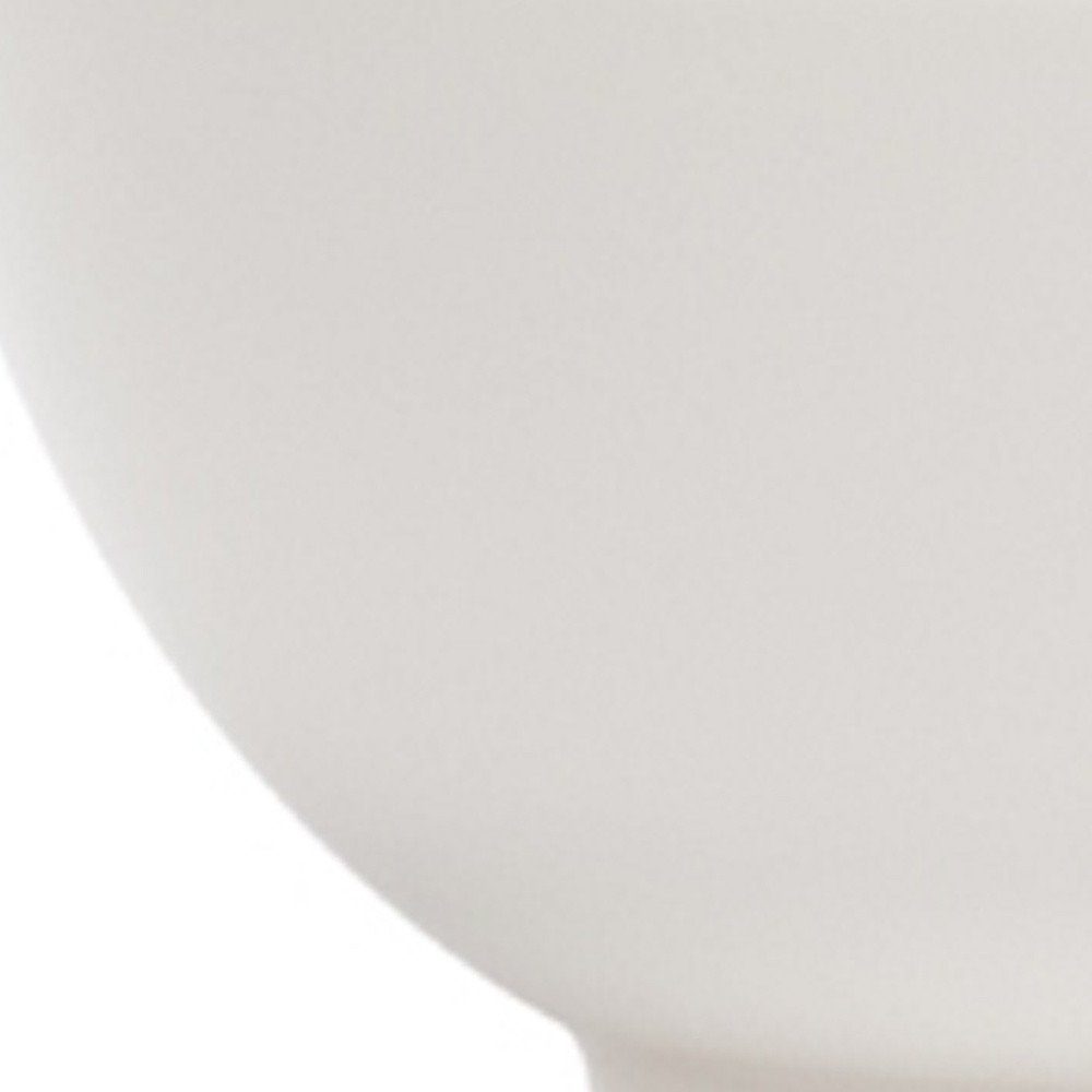 White Porcelain Large Round Serve Bowl close-up detail