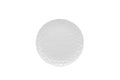 White Six Piece Round Pebbled Porcelain Service For Six Salad Plate Set on a white background