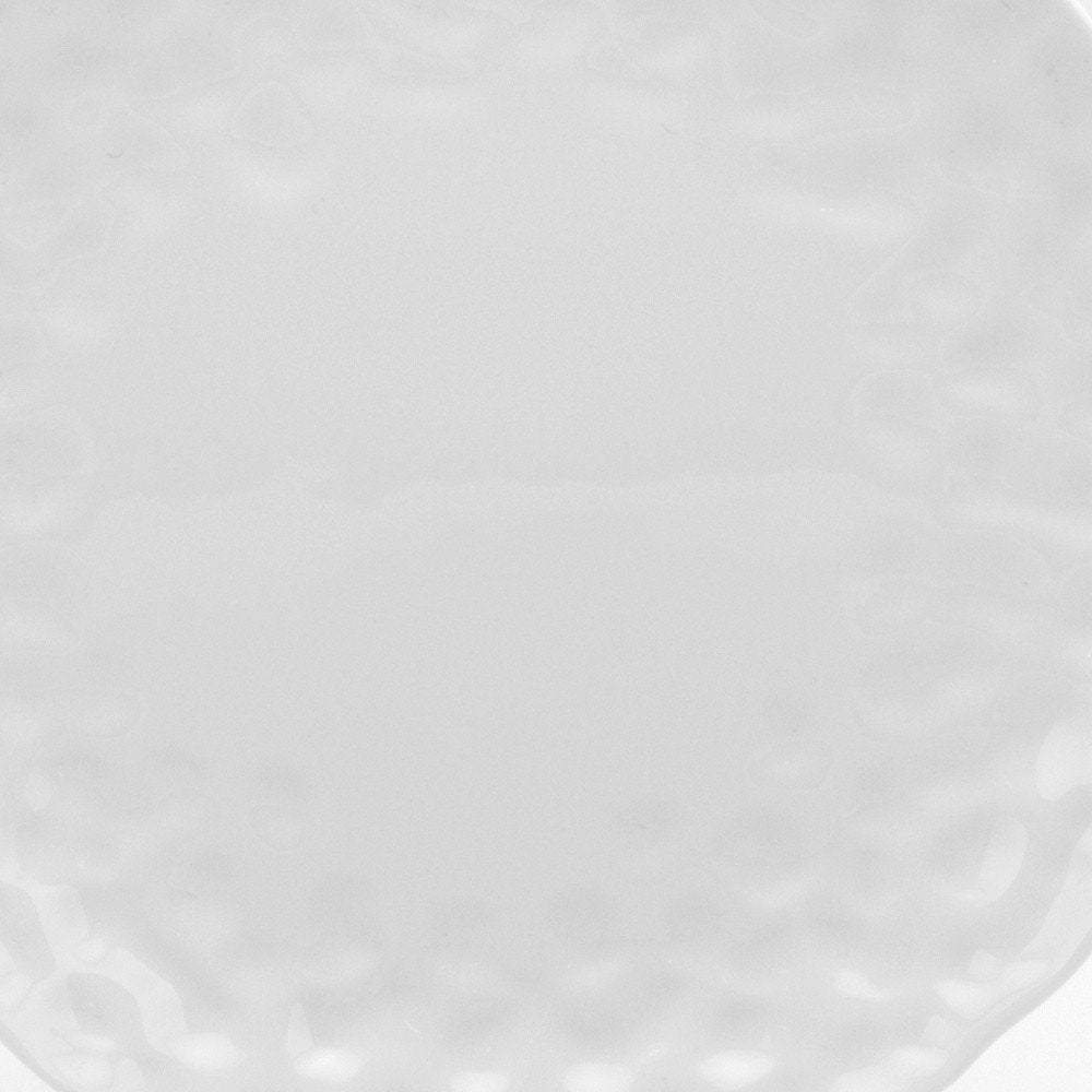 White Six Piece Round Pebbled Porcelain Service For Six Salad Plate Set on a white background