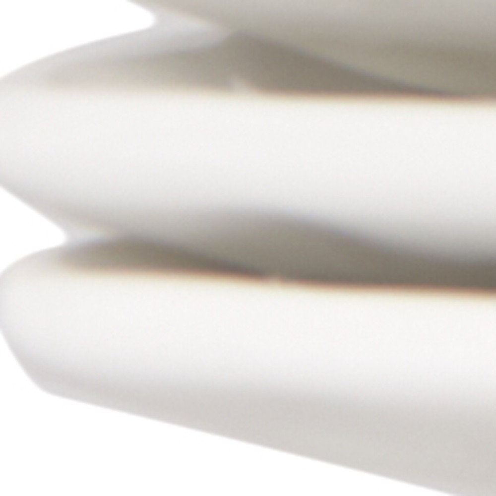 White Six Piece Rectangle Pebbled Porcelain Service For Six Dinner Plate Set on a white background