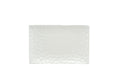 White Six Piece Rectangle Pebbled Porcelain Service For Six Salad Plate Set on a white background