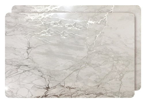 12" X 18" Silver And Gray Abstract Placemats