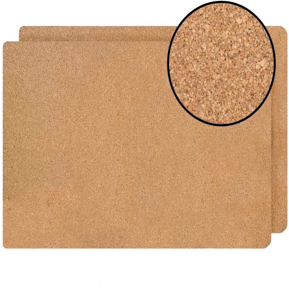 12" X 18" Gray And Gold Abstract Agglomerated cork Placemats. Dining linen isolated on a plain white background, showing a gold linen surface.