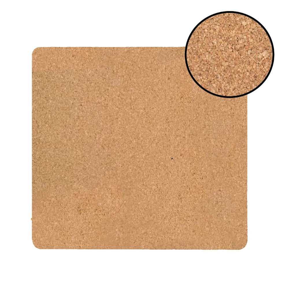15" X 15" Gray And Gold Abstract Agglomerated cork Square Placemats. Dining linen isolated on a plain white background, finished in gold linen.