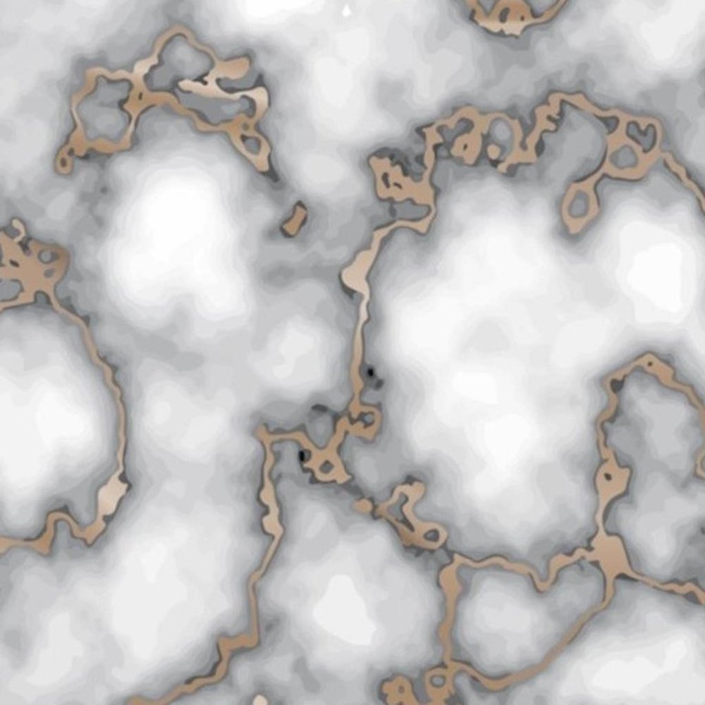 15" X 15" Gray And Gold Abstract Agglomerated cork Square Placemats. Dining linen isolated on a plain white background, finished in gray linen.