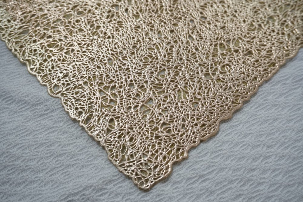 18" Set of Four Gold Vinyl Placemats