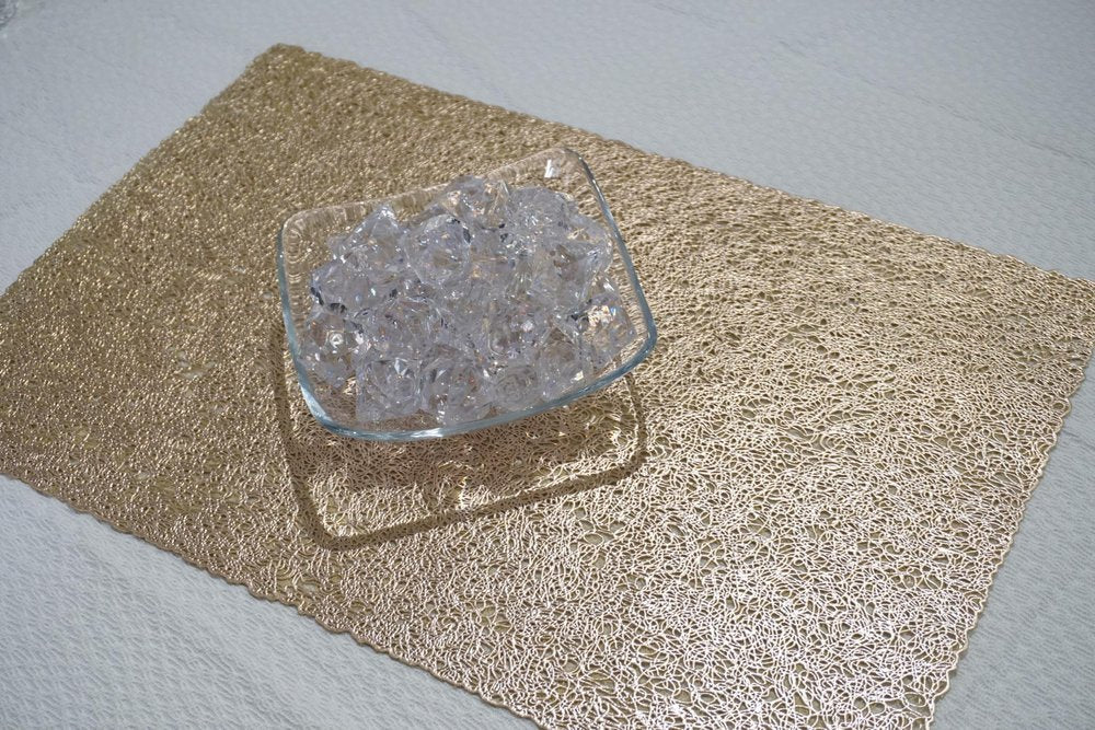 18" Set of Four Gold Vinyl Placemats