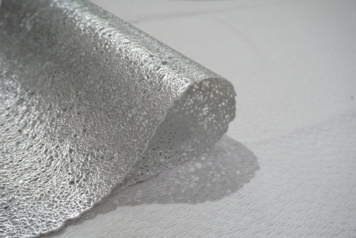 18" Set of Four Silver Vinyl Placemats