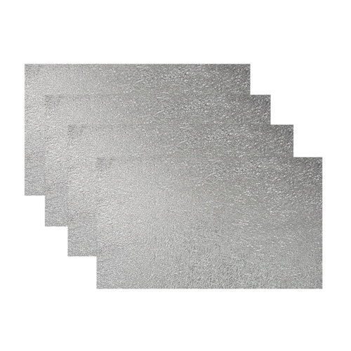 18" Set of Four Silver Vinyl Placemats