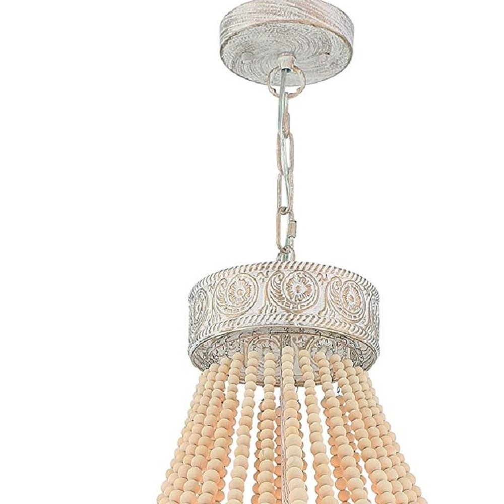Gold And White Candle Style Six Light Metal Dimmable Chandelier