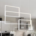 White Candle Style Three Light Metal LED Dimmable Chandelier in a home interior