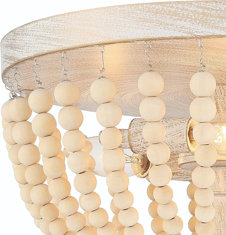 Gold And White Unique Statement Three Light Metal Dimmable Flush Chandelier
