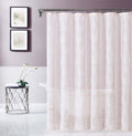 72" Blush And Ivory Embroidered Floral Shower Curtain