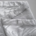 72" Off White And Silver Embroidered Floral Shower Curtain close-up detail