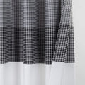 72" White And Black Striped Shower Curtain in a home interior