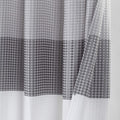 72" White And Gray Striped Shower Curtain on a white background