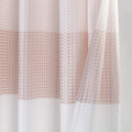 72" White And Pink Striped Shower Curtain on a white background