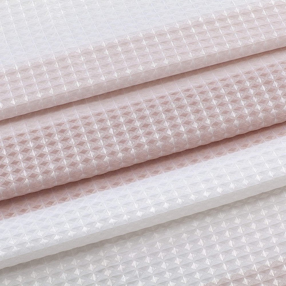 72" White And Pink Striped Shower Curtain