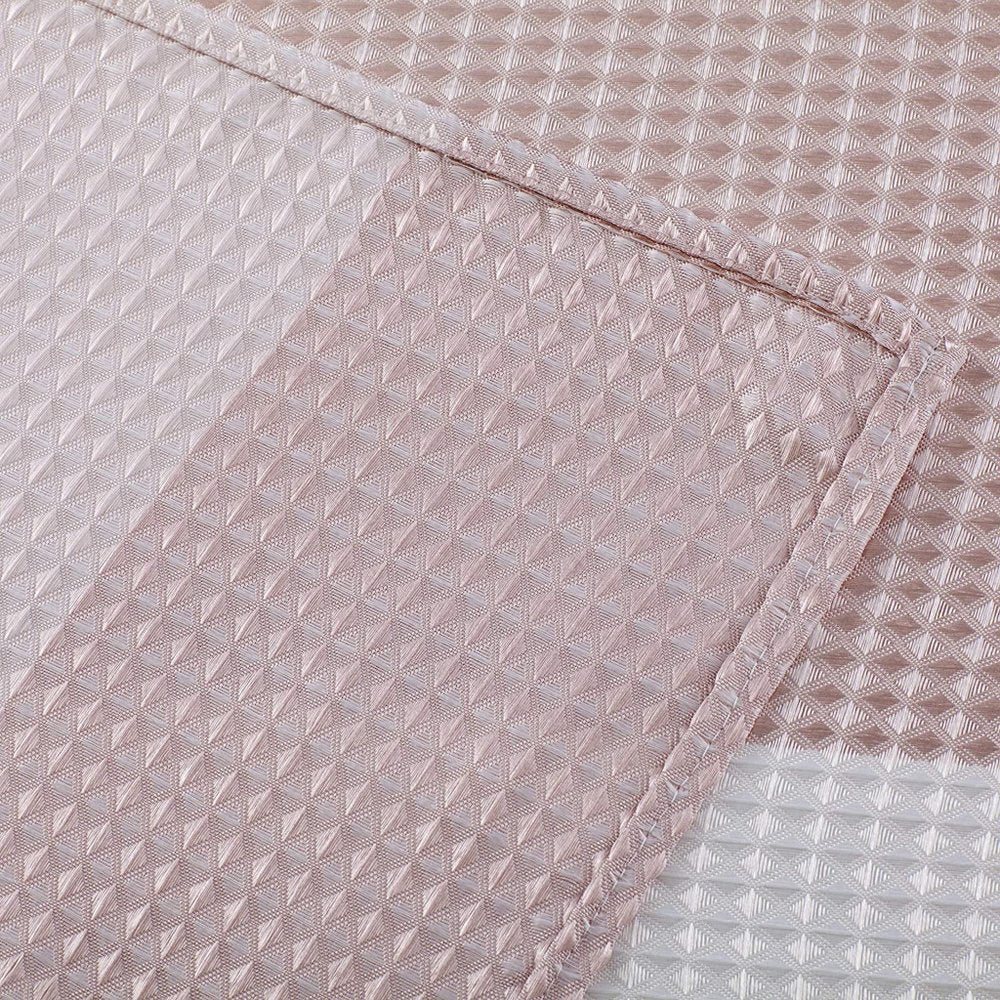 72" White And Pink Striped Shower Curtain