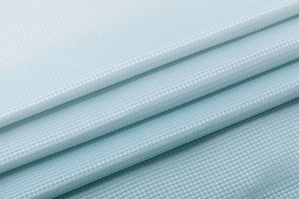 72" White And Sea Green Ombre Shower Curtain