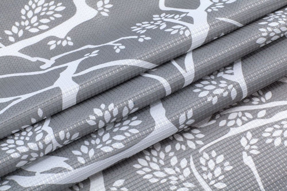 72" Gray And White Bird Shower Curtain