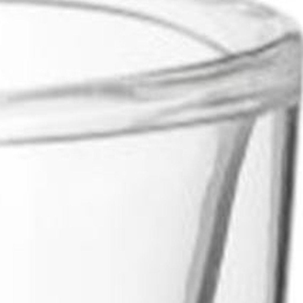 Set of Two Clear Crystal Glass Straight Shape Stemless Whiskey Glass