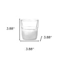 Set of Two Clear Crystal Glass Straight Shape Stemless Whiskey Glass on a white background