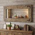 75" Brown Wood Framed Leaning Accent Mirror