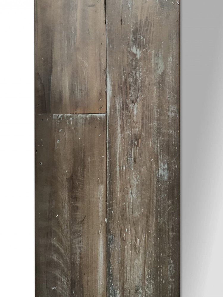 75" Brown Wood Framed Leaning Accent Mirror close-up detail