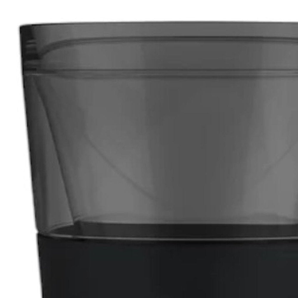 Set of Two Black Tritan Plastic Straight Shape Stemless Whiskey Glass on a white background