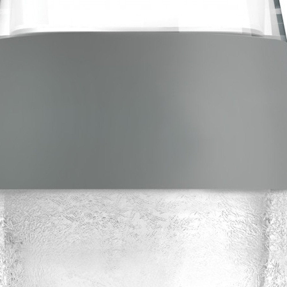Set of Two Clear And Gray Tritan Plastic Convex Curve Shape Stemless All Purpose Wine Glass on a white background