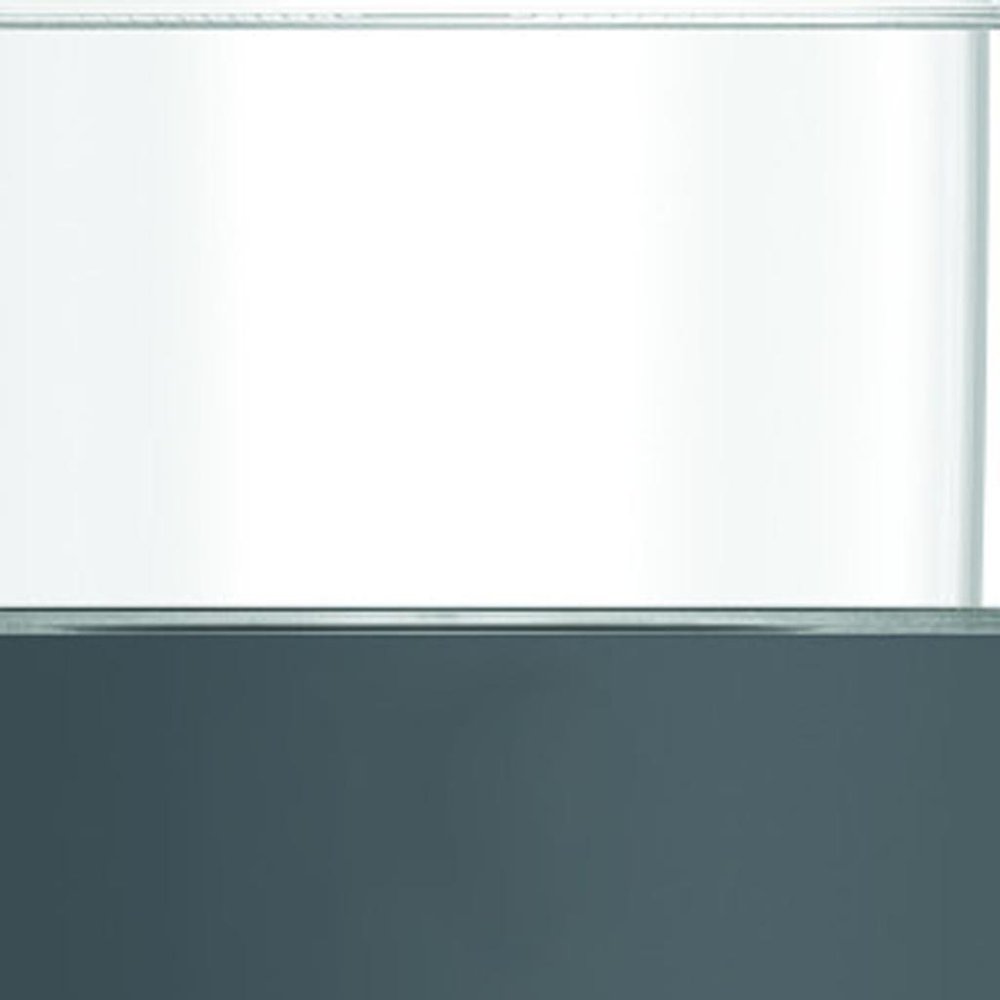 Set of Two Clear And Gray Plastic Straight Shape Stemless Drinking Glass