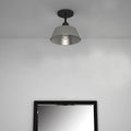 Gray Kitchen Island Metal Dimmable Flush Chandelier With Gray Shades