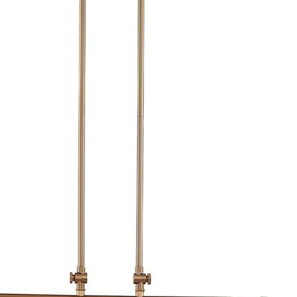 Gold Kitchen Island Two Light Metal Dimmable Chandelier With Gold Shades