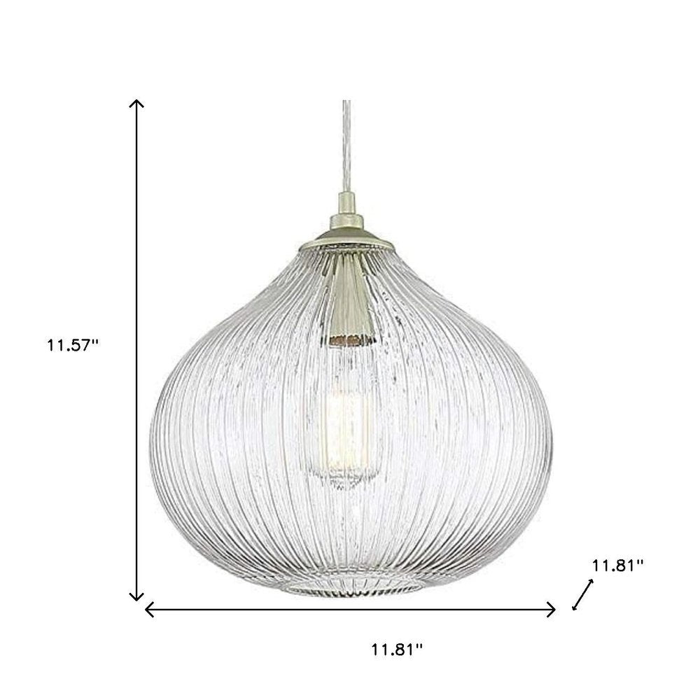 Silver Kitchen Island Metal Dimmable Chandelier With Clear Shades on a white background