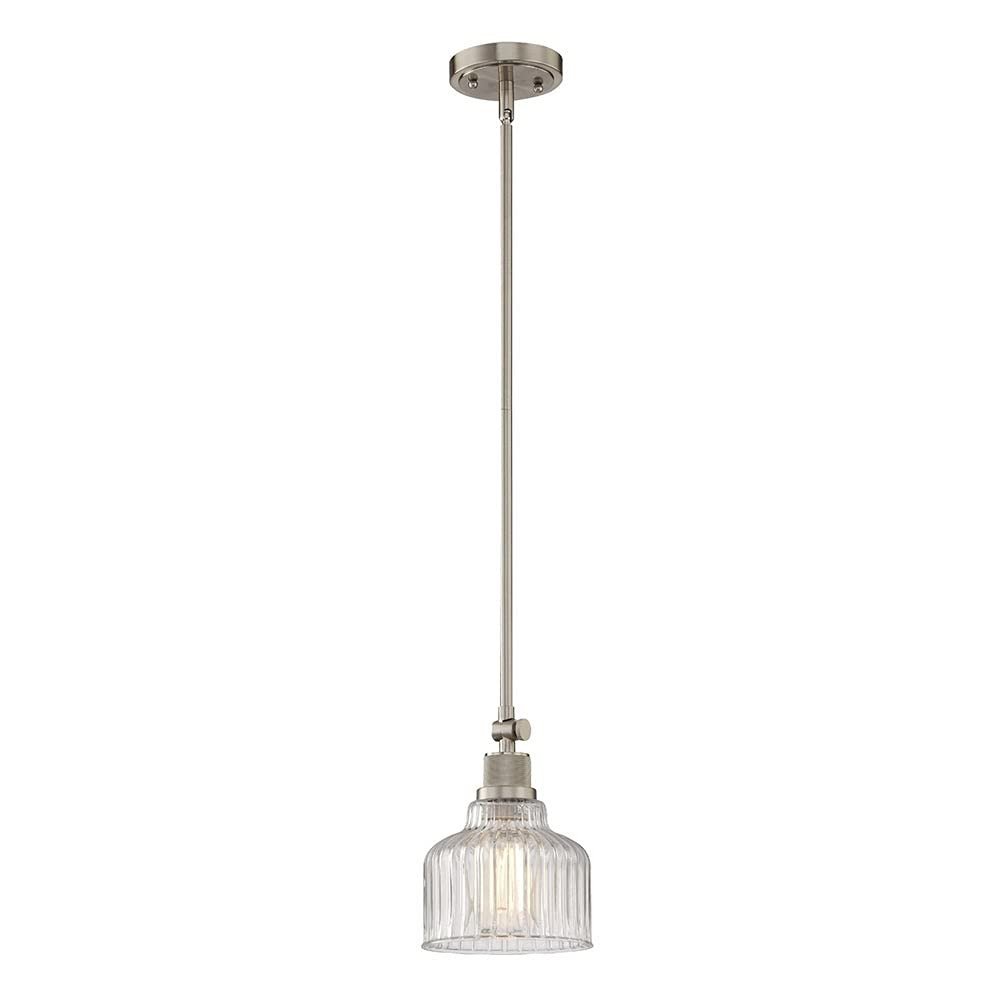Nickel Kitchen Island Metal Dimmable Chandelier With Clear Shades