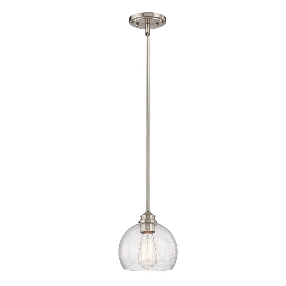 Nickel Kitchen Island Metal Dimmable Chandelier With Clear Shades